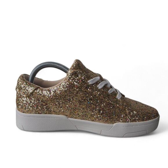 Jessica Simpson Silesta 4 Glitter Embellished Casual Sneakers Gold Women's 7.5M - Picture 7 of 12